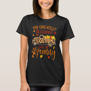 Mijn grootste zegeningen noemen me oma pompoen leo t-shirt