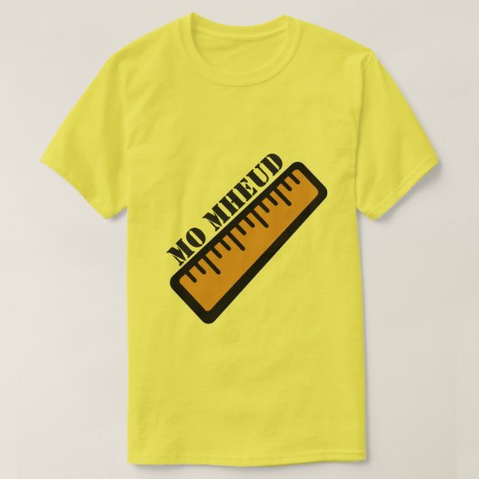 mijn grootte in Scottish Gaelic mo mheud T-shirt (Design voorkant)