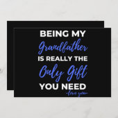 Mijn grootvader zijn is echt het enige geschenk feestdagenkaart (Voorkant / Achterkant)