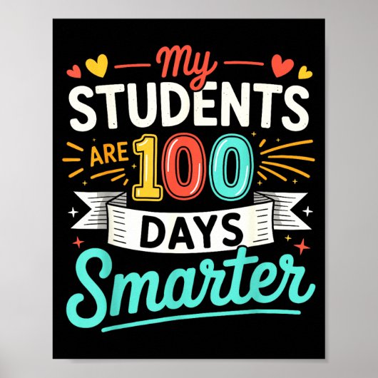 Mijn Groovy Studenten 100 Dagen Slimmer Poster (Voorkant)