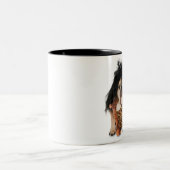 Mijn grot of die van jou? tweekleurige koffiemok (Center)