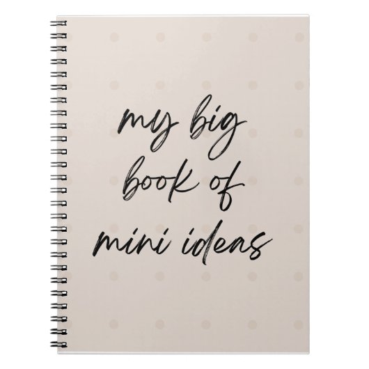 "Mijn grote boek met mini-ideeën" Notitieboek (Voorkant)