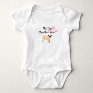 Mijn grote broer is een Pug baby T shirt