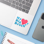 Mijn grote broer liefde sticker (Laptop met iPhone)