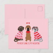 Mijn grote Deen is mijn Valentijn Briefkaart (Voorkant / Achterkant)