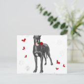 Mijn grote deen is mijn Valentijn, grote deen-love Aankondigingskaart (Staand voorkant)