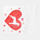 Mijn grote deen is mijn Valentijn Valentijnsdag Do Fleece Deken (Voorkant (Horizontaal))