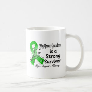 Mijn grote kleinzoon Sterke Survivor Green Ribbon Koffiemok