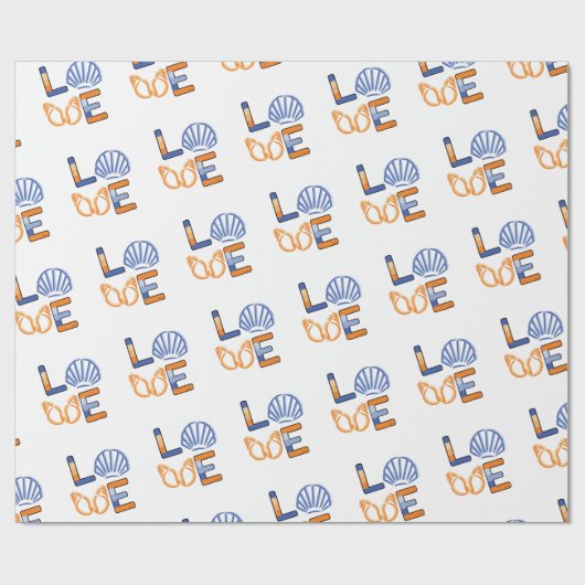 Mijn grote liefde: het Zee Cadeaupapier (Vlak)