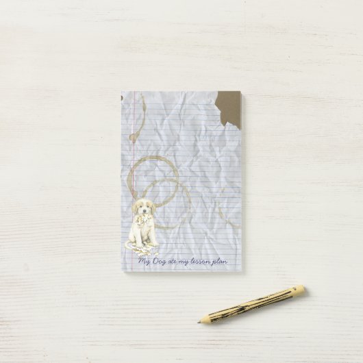 Mijn Grote Pyreneeën Ate Mijn Lesson Plan Post-it® Notes (Op bureau)