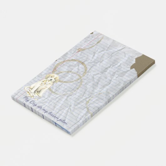 Mijn Grote Pyreneeën Ate Mijn Lesson Plan Post-it® Notes (Schuin)