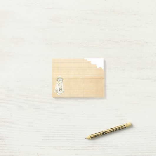 Mijn grote Pyreneeën Ate Mijn thuiswerk Post-it® Notes (Op bureau)