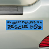 Mijn Grote Pyreneeën is een Bumpersticker van de R (Op auto)