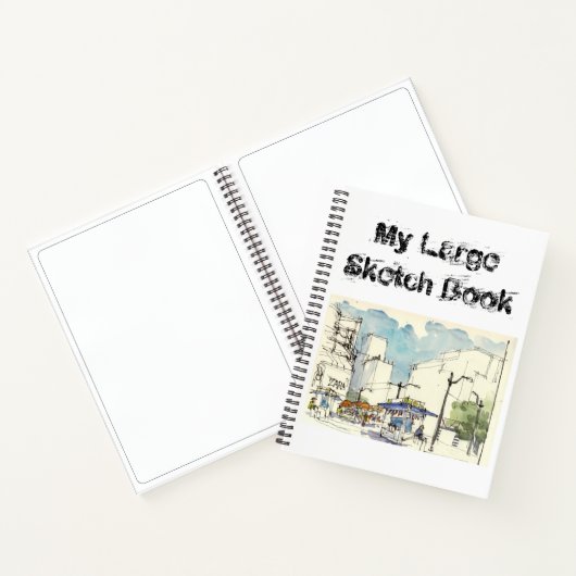 Mijn grote schetsboek notitieboek (Binnen)
