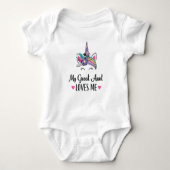 Mijn grote tante houdt van me Niece Unicorn Romper (Voorkant)