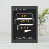 Mijn grote vader Eenvoudig Tekstontwerp Feestdagenkaart (Staand voorkant)