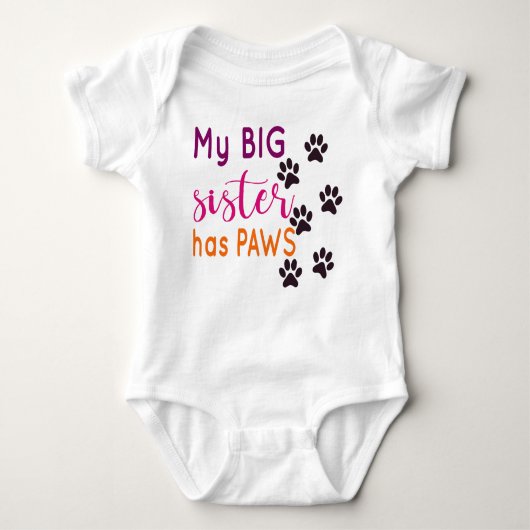 Mijn grote zus heeft pootjes - Schattig Romper (Voorkant)
