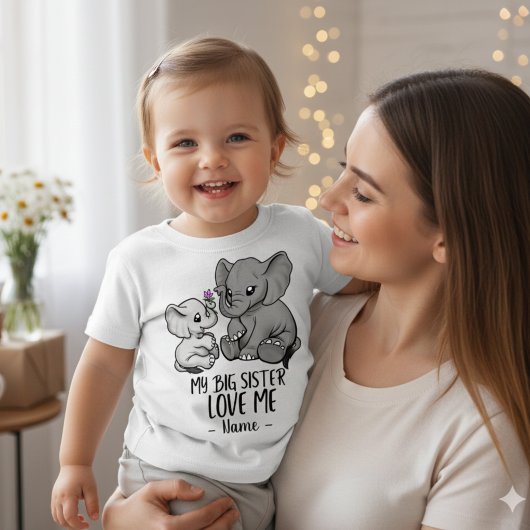 Mijn grote zus houdt van me met gepersonaliseerde kinder shirts