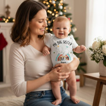 Mijn grote zus houdt van mij persoonlijk baby romp