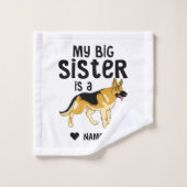 Mijn grote zusje is een Duitse herder Bad Handdoek (Wasdoekje)