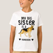 Mijn grote zusje is een Duitse herder T-shirt (Voorkant)
