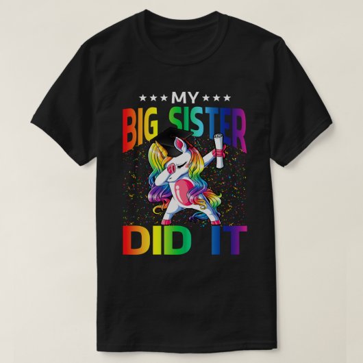 Mijn grote zuster deed het Afstuderen Afgestudeerd T-shirt (Design voorkant)