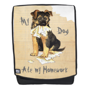 Mijn GSD Ate Mijn thuiswerk Rugtassen