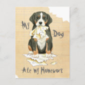 Mijn GSMD Ate Mijn thuiswerk Briefkaart (Voorkant)