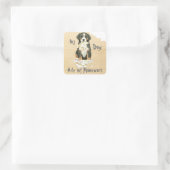 Mijn GSMD Ate Mijn thuiswerk Vierkante Sticker (Tas)