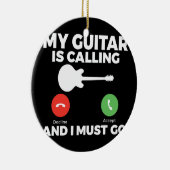 Mijn Guitar belt en ik moet grappige Guitar gaan. Keramisch Ornament (Rechts)