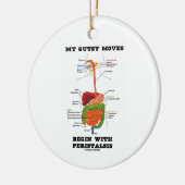 Mijn gutsy bewegingen beginnen met peristalsis (sp keramisch ornament (Links)