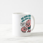 Mijn gym angst heeft gym angst koffiemok (Voorkant rechts)