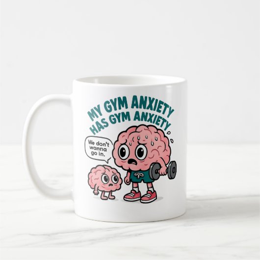 Mijn gym angst heeft gym angst koffiemok (Links)