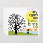 Mijn gym heeft bomen briefkaart (Voorkant / Achterkant)