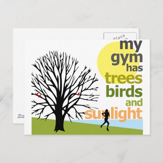 Mijn gym heeft bomen briefkaart (Voorkant / Achterkant)