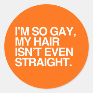 MIJN HAAR IS NIET EENS RECHT RONDE STICKER