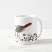 Mijn haar is UnStraight Script Typography Mok (Voorkant rechts)