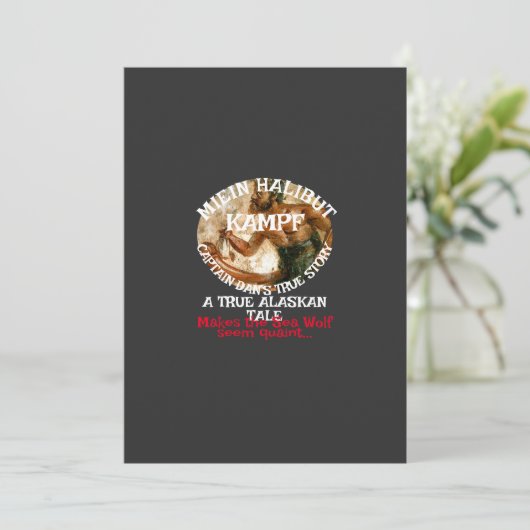 Mijn Halibut Strijd een Echte Alaskaanse Vertellin Kaart (Staand voorkant)