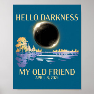 Mijn Hallo Duisternis Oude Vriend Zonne Poster