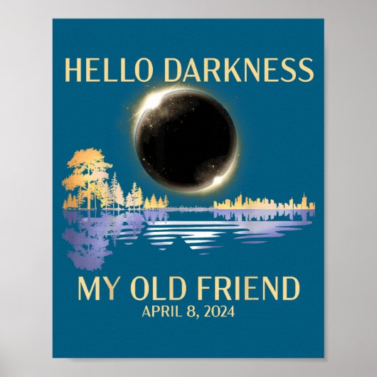 Mijn Hallo Duisternis Oude Vriend Zonne Poster (Voorkant)