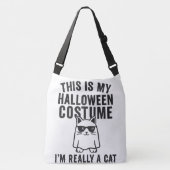 Mijn Halloween kostuum: echt een kat Crossbody Tas (Voorkant)