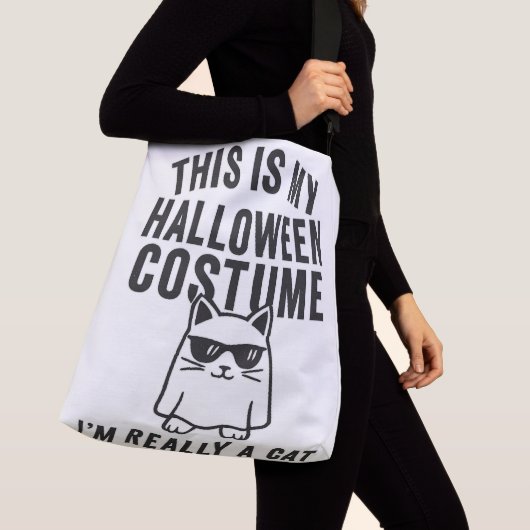 Mijn Halloween kostuum: echt een kat Crossbody Tas (Dichtbij)