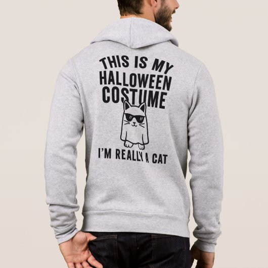 Mijn Halloween kostuum: echt een kat Hoodie (Achterkant)
