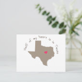 Mijn halve hart ligt in Texas Briefkaart (Staand voorkant)