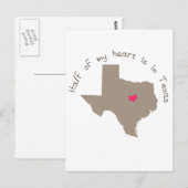 Mijn halve hart ligt in Texas Briefkaart (Voorkant / Achterkant)