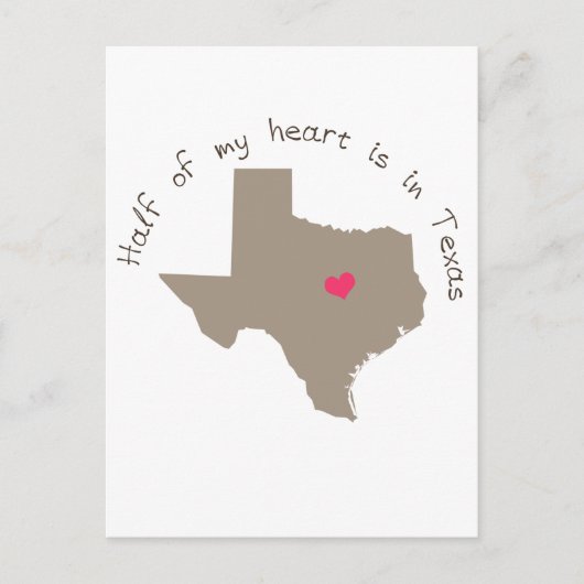 Mijn halve hart ligt in Texas Briefkaart (Voorkant)