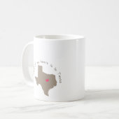 Mijn halve hart ligt in Texas Koffiemok (Voorkant links)