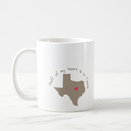 Mijn halve hart ligt in Texas Koffiemok (Links)