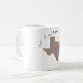 Mijn halve hart ligt in Texas Koffiemok (Voorkant links)