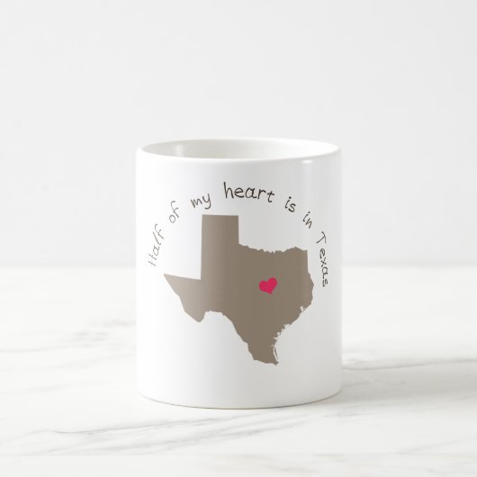 Mijn halve hart ligt in Texas Koffiemok (Center)